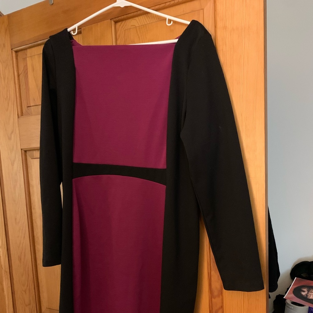 Color block knit dress